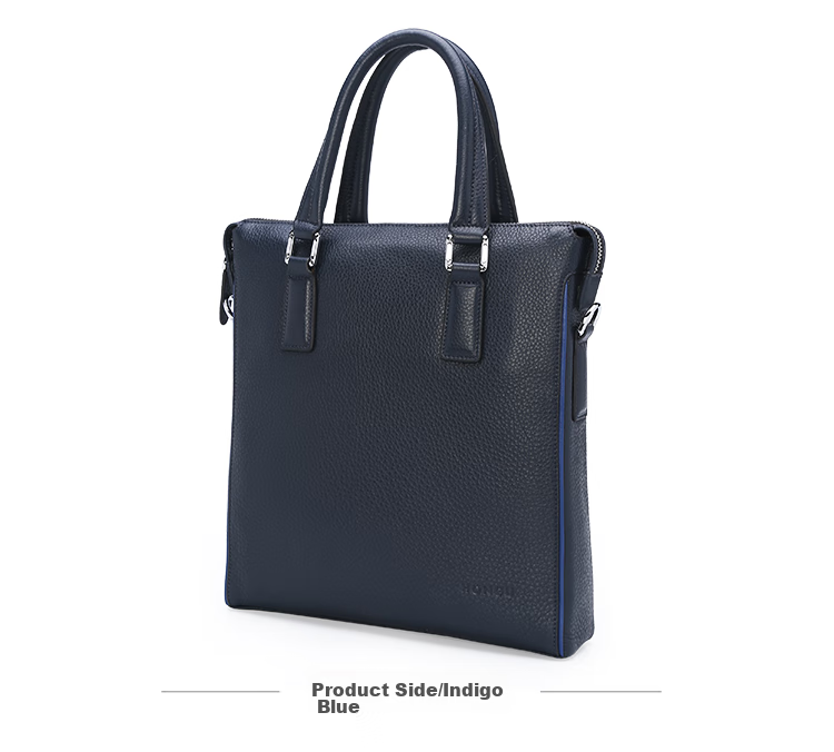HONGU Men's Vertical Briefcase, Top-Grain Leather Bag, Shoulder Crossbody Bag, Business Bag, Birthday Gift 25