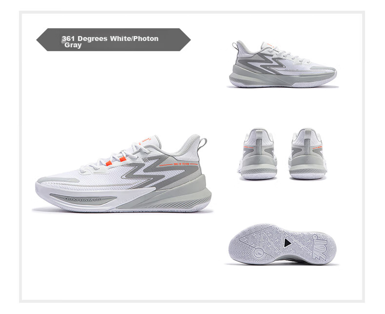 361° Men's Basketball Shoes, BIG3 Team 2.0 Spring Professional Training Breathable Sneakers for Men, 672431108-5 39