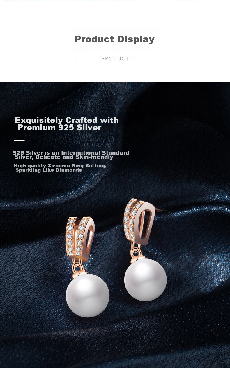 Zhoubaifu [1000+ Stores] Shijia Pearl Stud Earrings for Women, Elegant Earrings, Birthday Gift for Girlfriend Or Wife 6