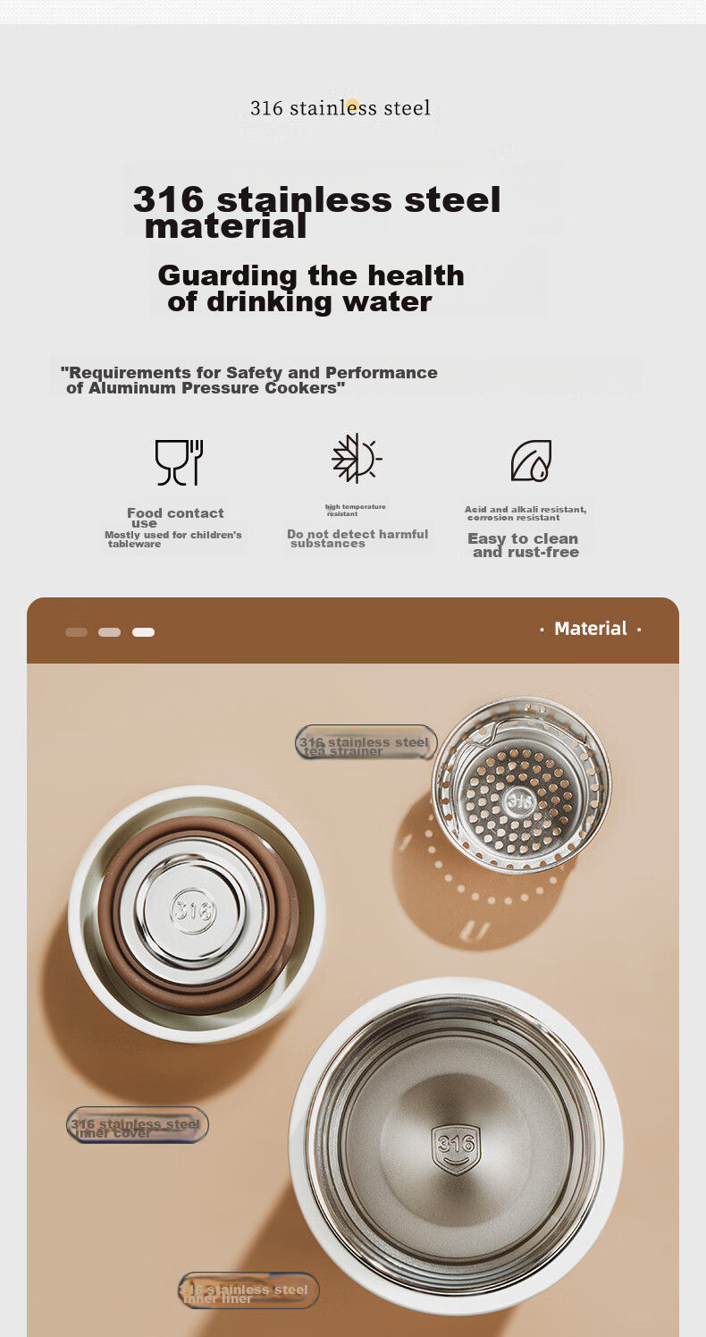 Fuguang Insulated Mug, 316 Stainless Steel, for Men And Women, Business Water Bottle, Student Cup, Tea Infuser, Cold-Keeping Cup, Birthday Gift 9