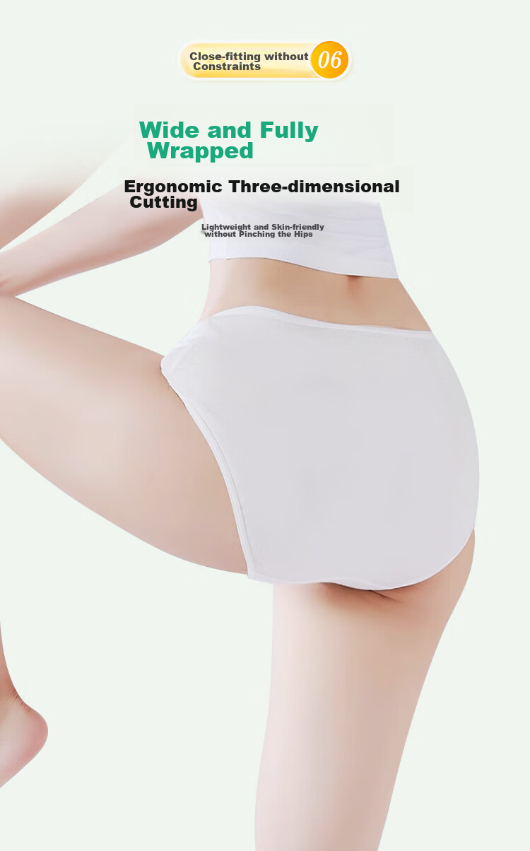 Banzheni Disposable Underwear for Women, Pure Cotton, Large Size, Maternity, Travel, Business Trip, No-Wash, Daily-Use, Individually Packaged 14