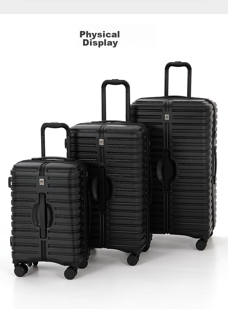 INTERNATIONAL TRAVELLER British Large Capacity Suitcase Trolley Case for Men Students, Thickened Travel Case for Women with Password Lock, 25 Inch 2691 Black 12
