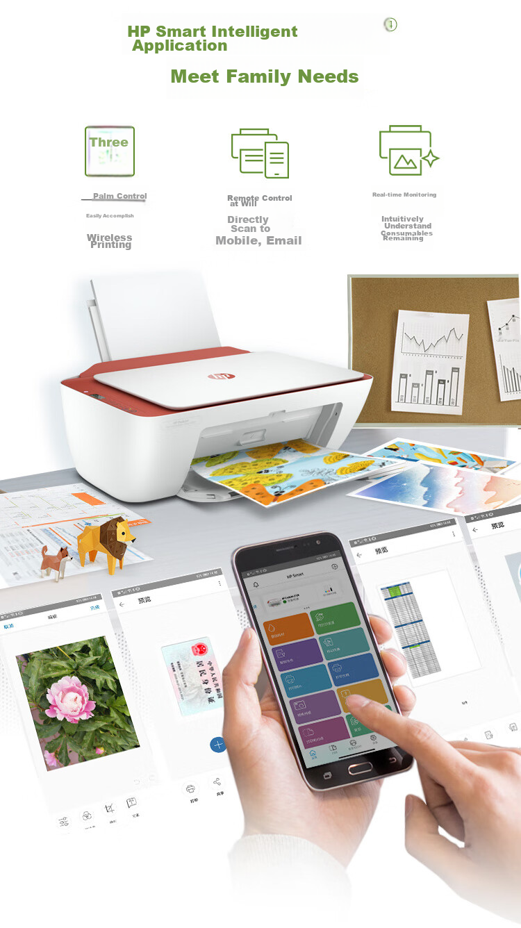 HP 2386 Color Home Inkjet Printer Smart Print Combo Photo Printing Copying Scanning Small Task Student Practice Error Correction Upgrade 2330 13