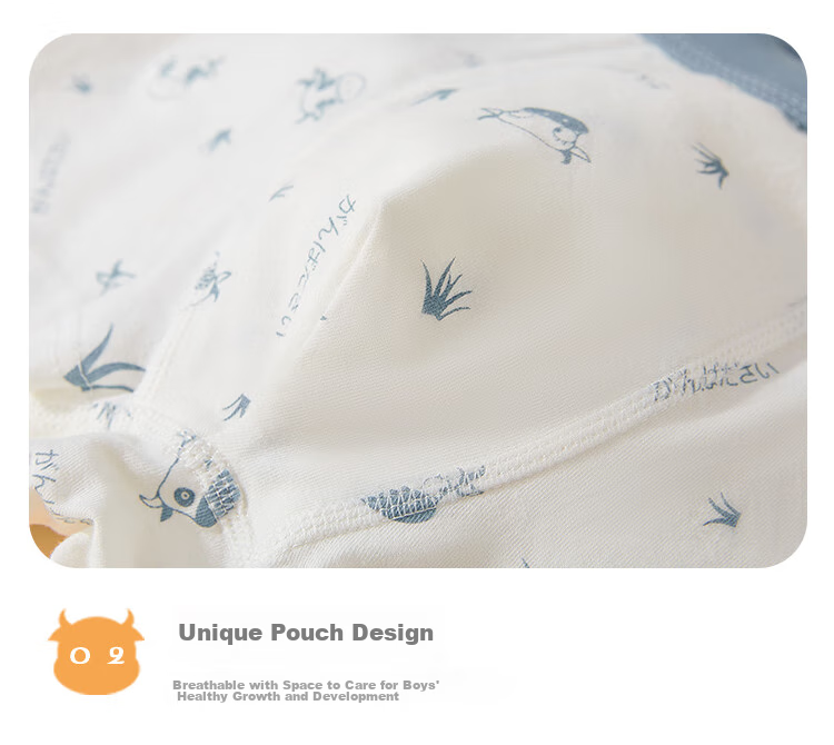 LangSha Boys' Underwear, Class A Cotton Briefs, Mid to Big Kids' Boxer Shorts, Boys' Milk Cow Pattern, Size 170 16