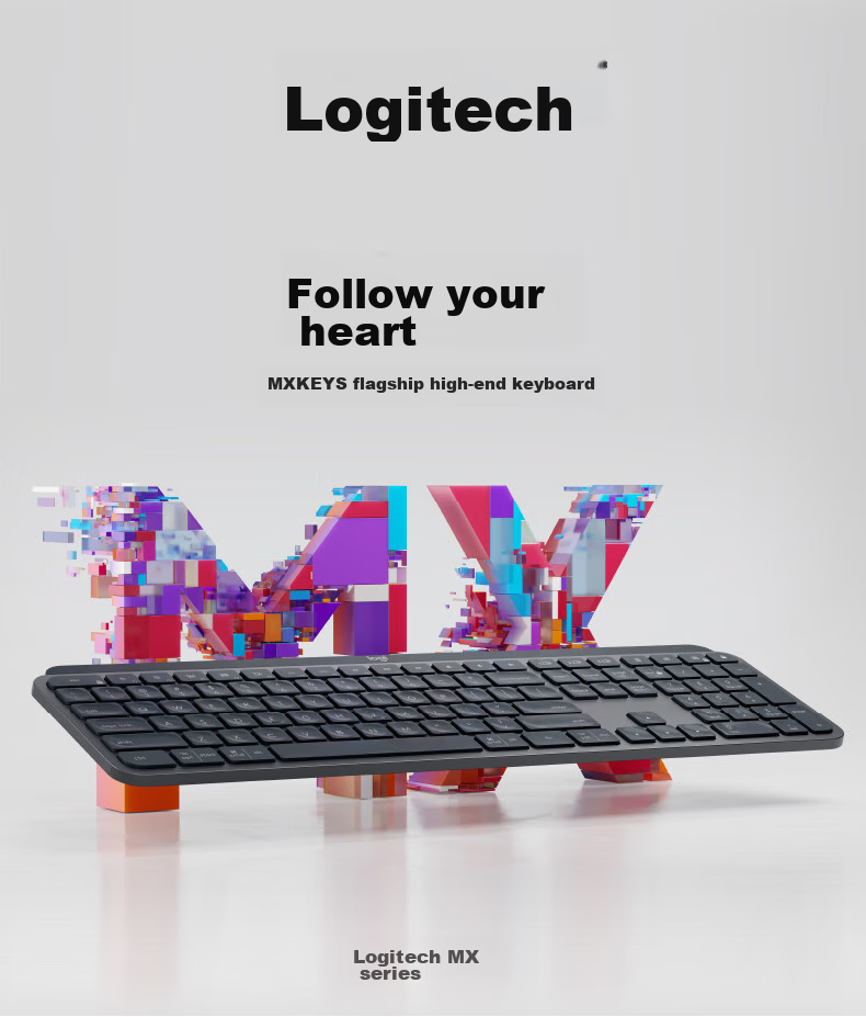Logitech MX Keys Mini, Simple Wireless Bluetooth, High-End Office Keyboard, Smart, Backlit Fashionable, Ultra-Thin Portable, Rose Pink, 79 Keys 1