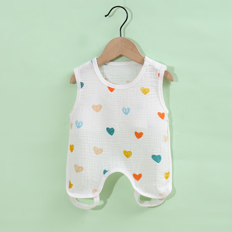 9I9 Baby Belly Cover, Pure Cotton Gauze, Thin Summer Protection for Stomach, Newborn Half-Back Shirt, Baby Belly Wrap with Legs, Sleeping Bag, 2 Pieces A300 12