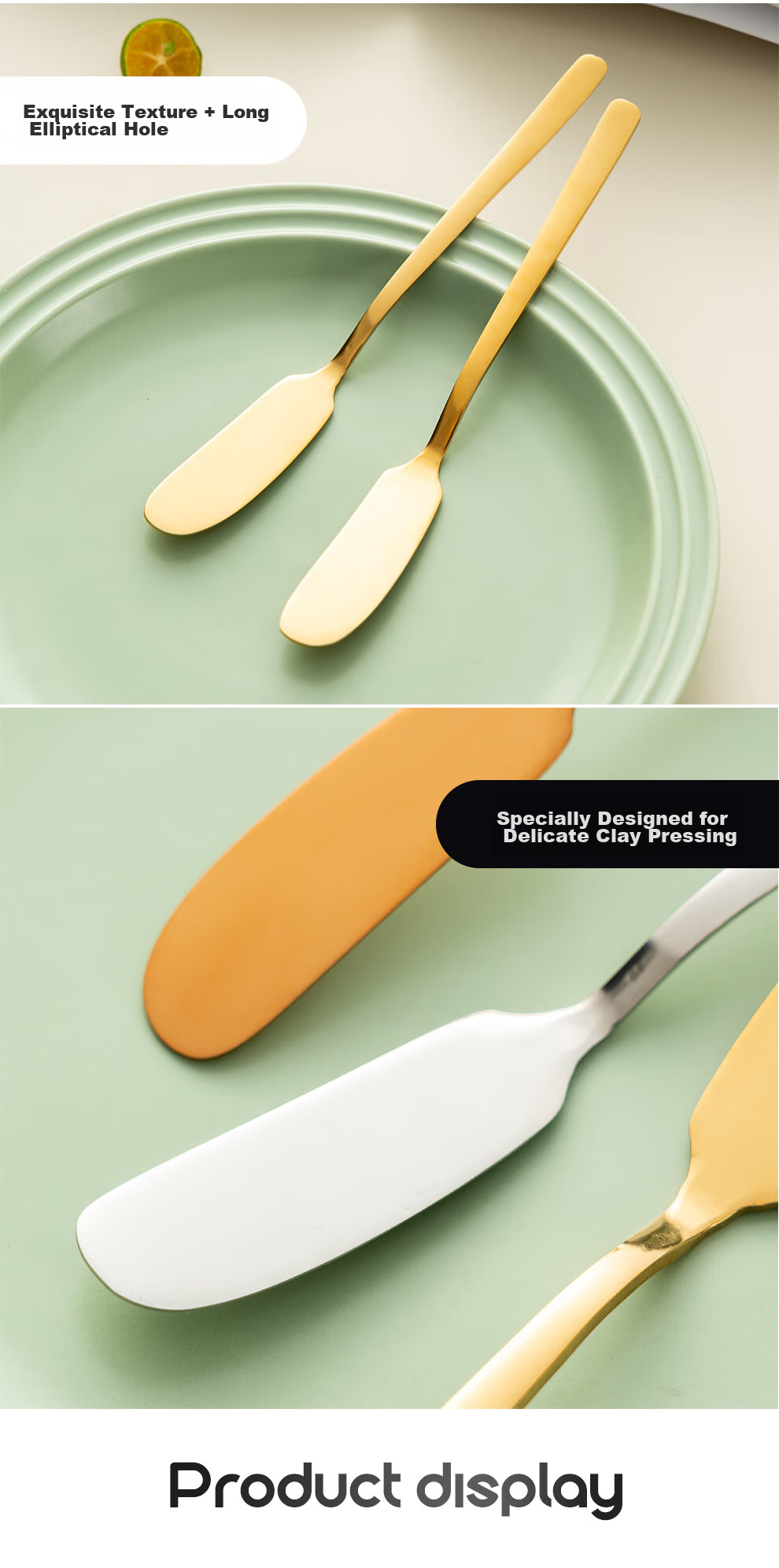 Onlycook Stainless Steel Butter Knife, Jam Spreader, Bread Toast Spreaders, Cheese Knives for Western Cuisine 7