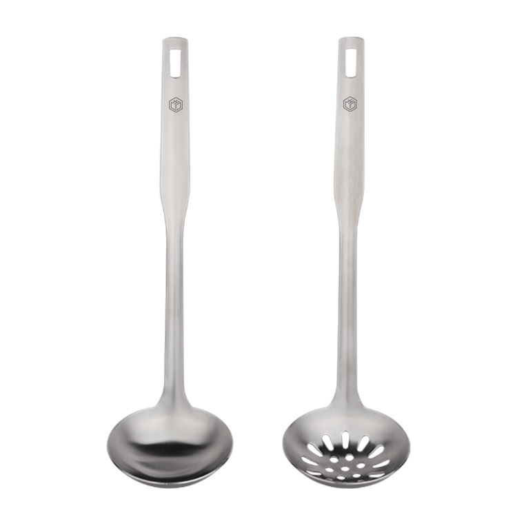 JD Original Ladle Soup Spoon 304 Stainless Steel Kitchen Utensils [Extended Thickened Handle] Spatula Set