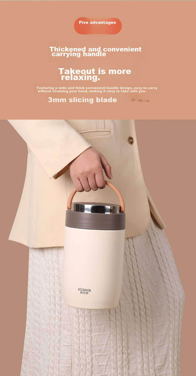KBH Insulated Lunch Box Large Capacity Thermal Container for Students, Office Workers And Home Use Stainless Steel Double-Layer Insulated Food Pot 8