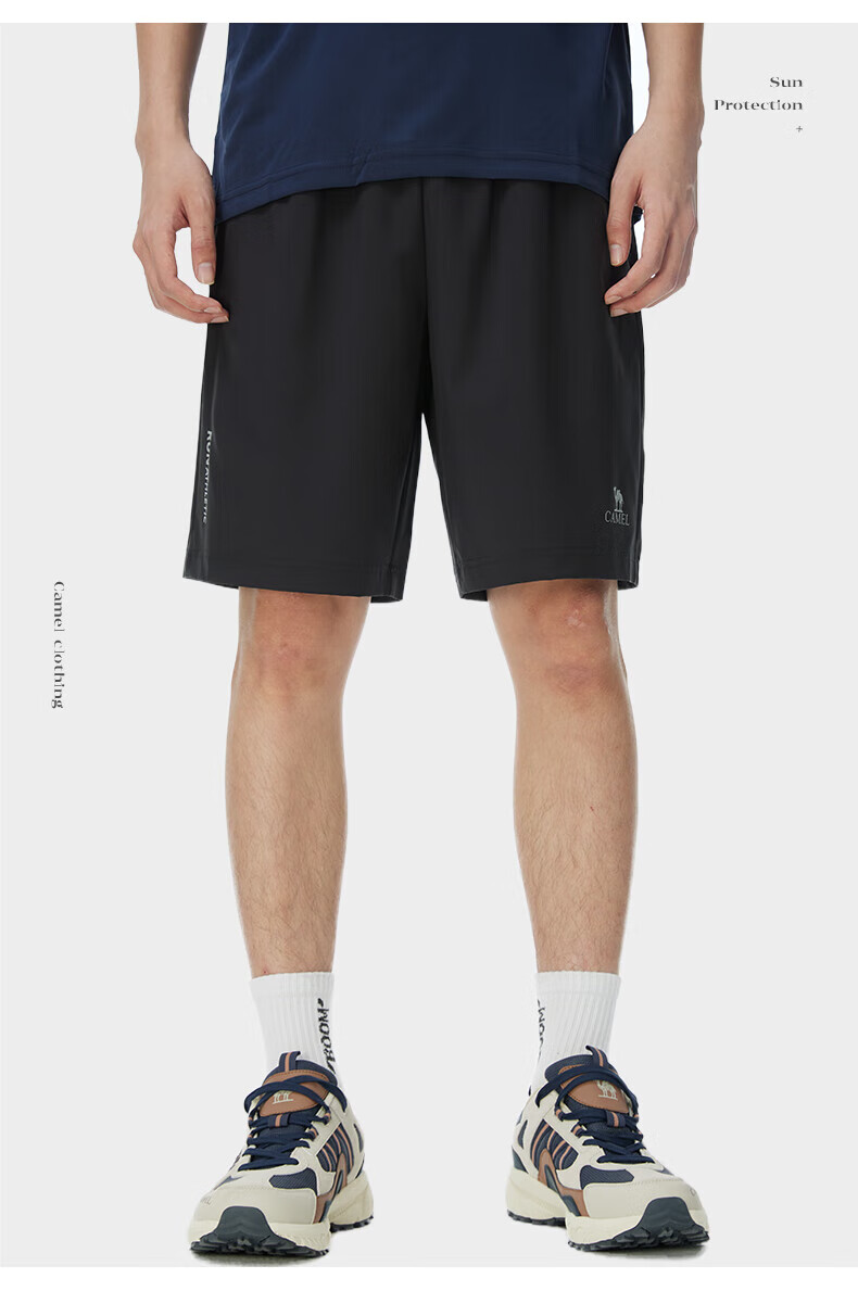 CAMEL Men's Sports Shorts, 2024 Spring And Summer New Style, Woven Quick-Dry Breathable Cool Casual Shorts for Women, 6002 11