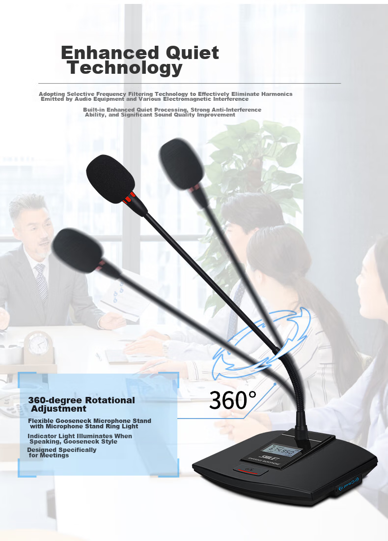 SHILE Wireless Microphone System with Four Handheld Mics, UHF Adjustable Frequency Microphones for Meetings, Training, Lectures, Events, Karaoke, KTV, SH-27 Model with 4 Handheld Mics 13