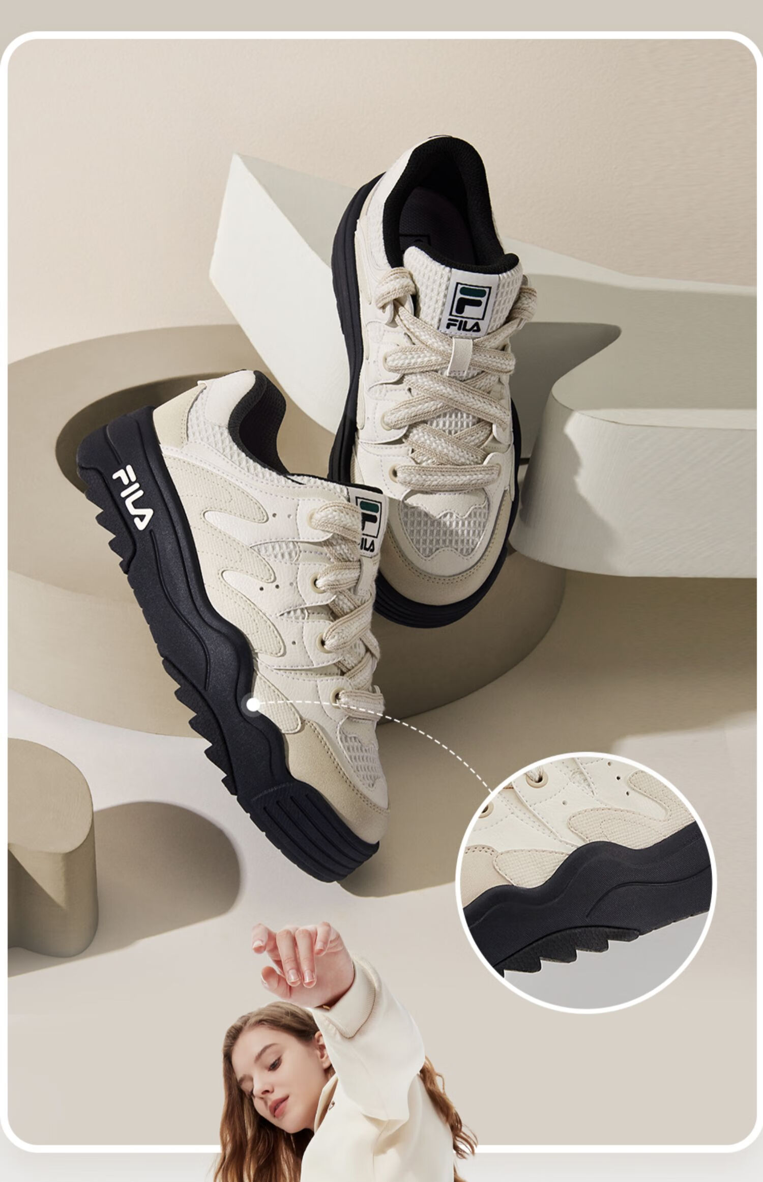 FILA Official Women's ROSETTA Modern Sneakers Colorful Casual Sports Shoes 5