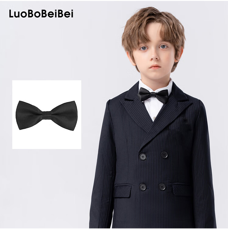 LUOBOBEIBEI Children's Bow Tie, Necktie for Boys And Girls, Formal Wear Accessory, Pumpkin-Shaped Brooch, Butterfly Bow, Striped Bow, One Size Fits All 4