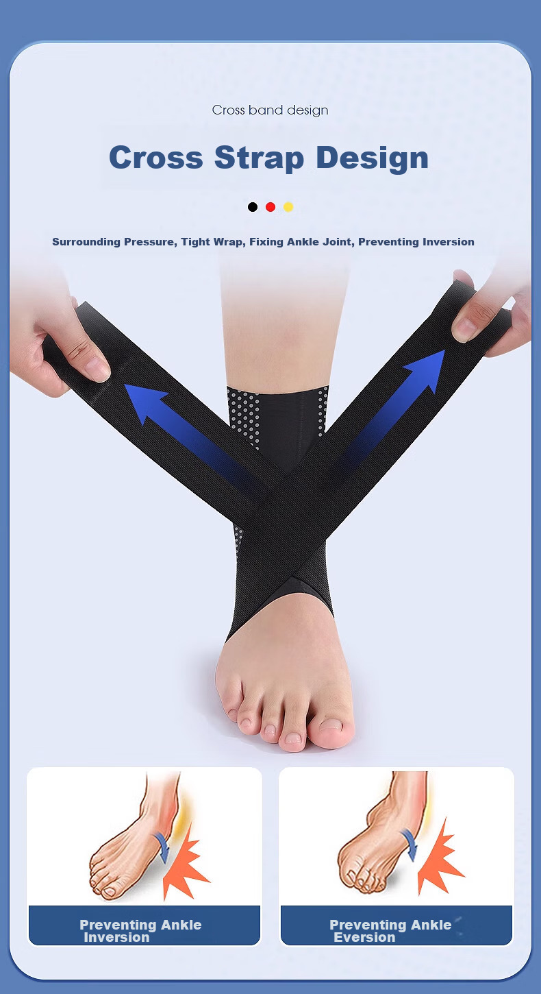Chidong Ankle Support Bandage for Sports Protection, Basketball Running Sprain Prevention, Breathable Black Pair, Size L 4