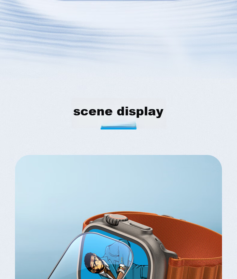 Lanxingxiansheng Compatible with Apple Ultra 4/ultra 3/ultra 2 Watch, 49mm Apple Watch Ultra Tempered Glass Screen Protector, HD Anti-Drop Anti-Scratch Protective Film 12
