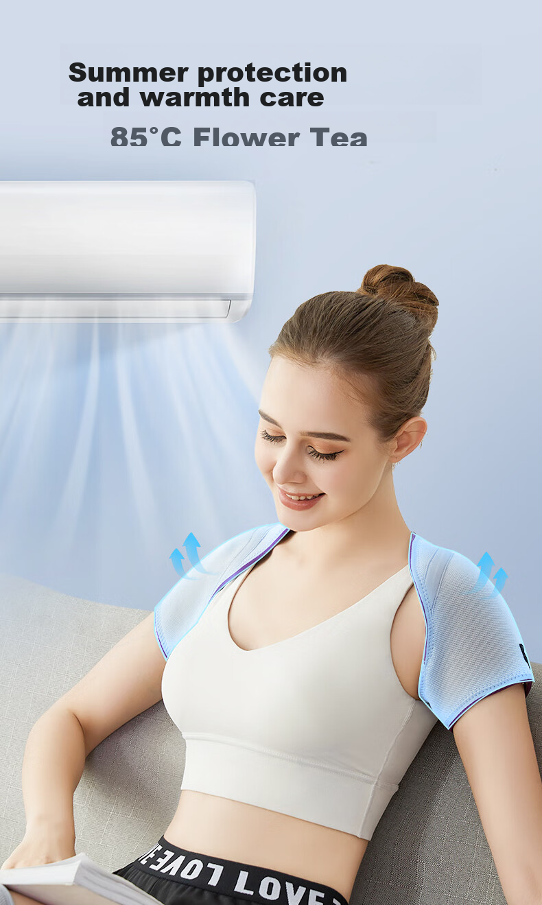 AiHuJia Shoulder Warmer, Self-Heating for Sleeping Warmth, Summer Shoulder And Neck Support, Fixed Strap for Postpartum Care, Shawl for Cold Prevention And Hot Compress 7