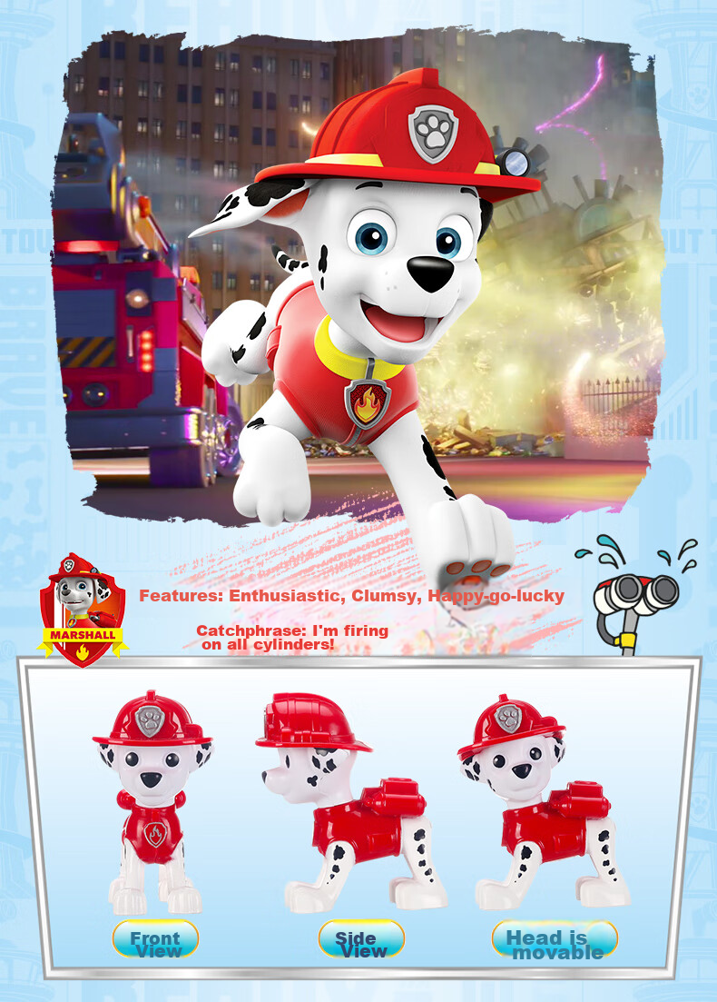 PAW PATROL Toys, Rescue Dogs, Christmas Gifts for Boys And Girls, Children's 10th Anniversary, Dog Figurines, Decorations Set 8