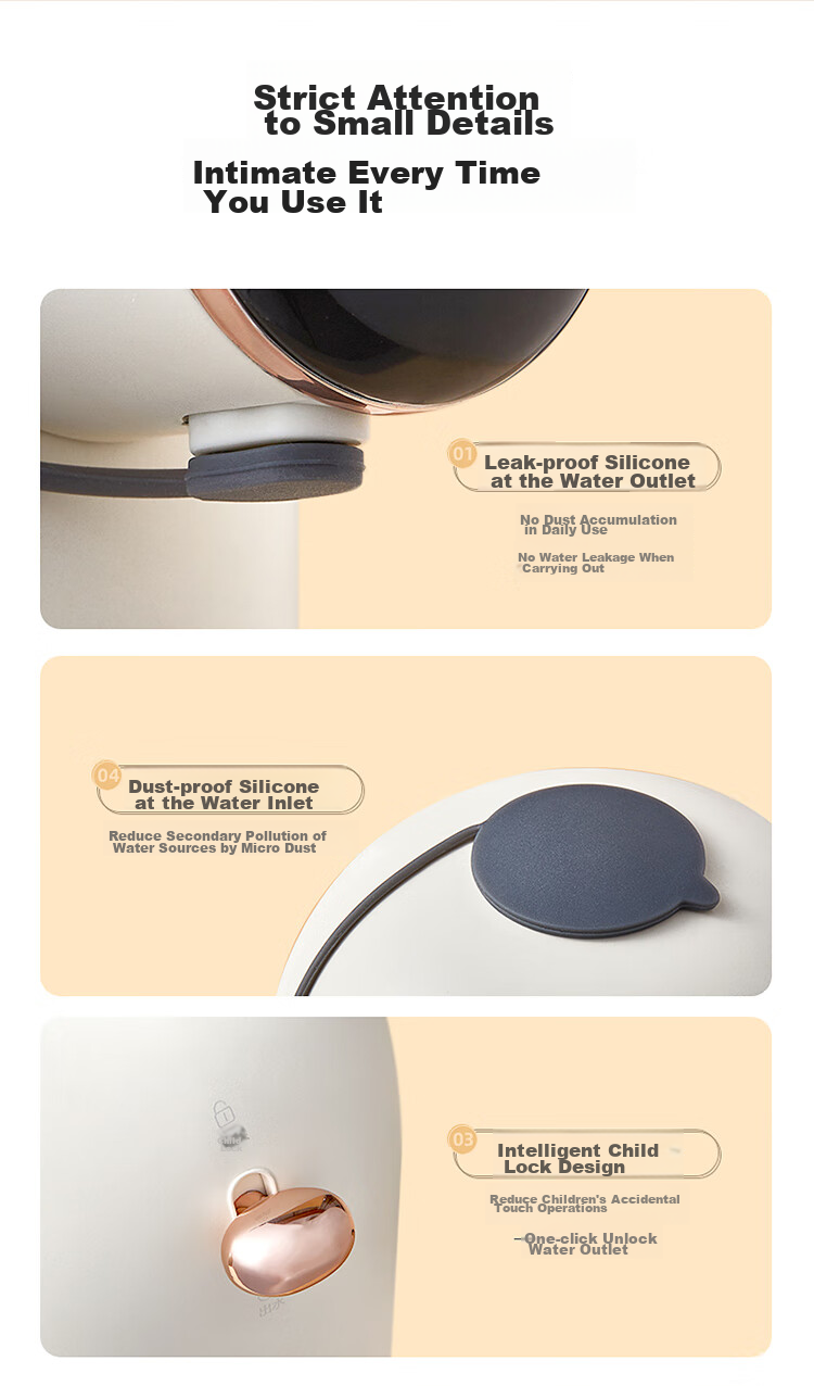 Bear [Mid-Autumn Festival Gift] Instant Hot Water Dispenser, Portable Electric Kettle, Desktop Travel Electric Kettle for Home Use, Small Quick-Heating Milk Maker YSJ-E20K2 10