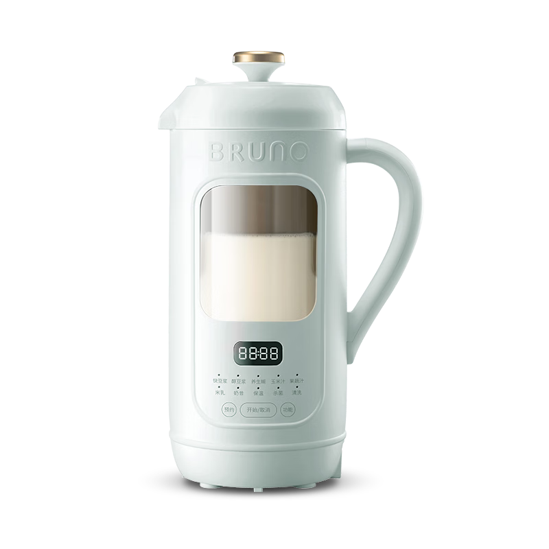 BRUNO Fifth Generation Soy Milk Maker And Blender with Visible Window, Compact Automatic Home Use Juicer without Cooking Or Filtering, Green DJ05 [Annual Bestseller]