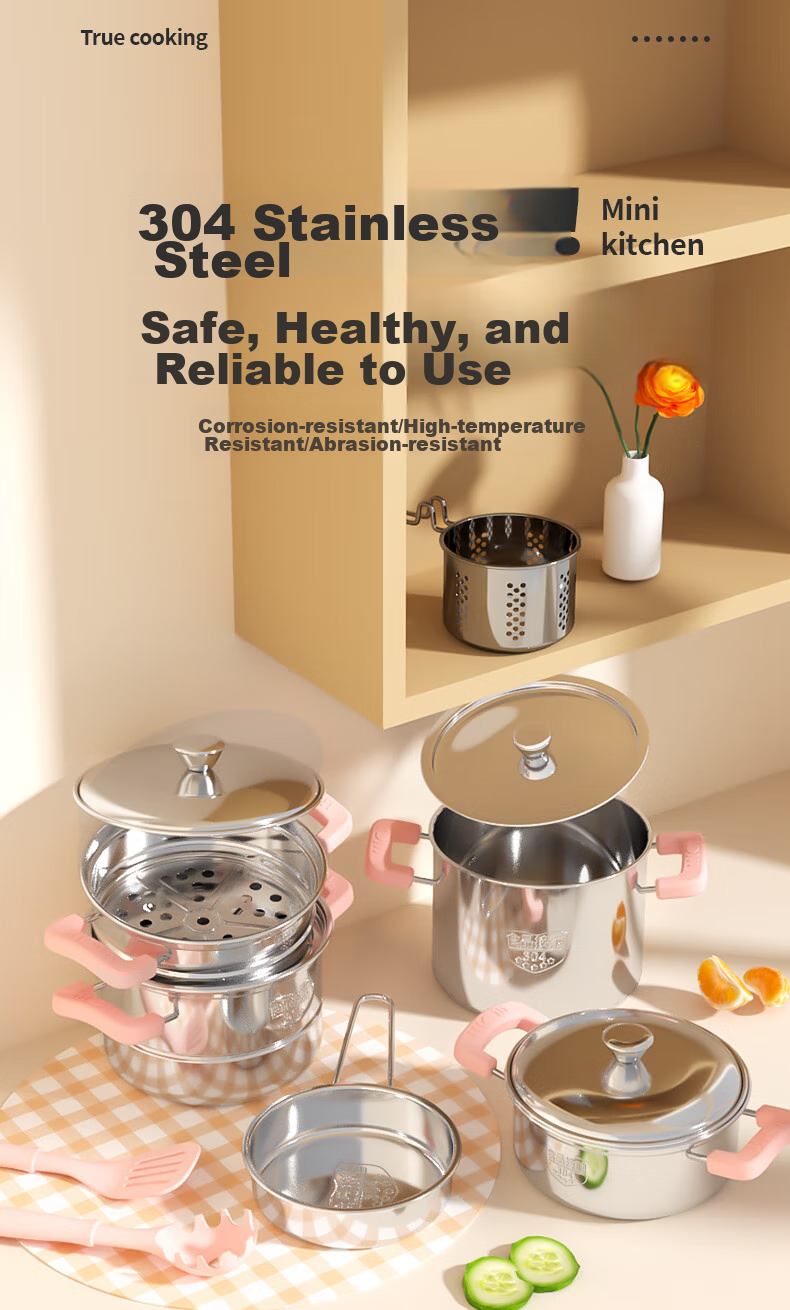 Shiwanzhenzhu Mini Kitchen Real Cooking Set, Cooking Utensils, Educational Pretend Play, Birthday Gift for Boys And Girls Aged 7-14 11