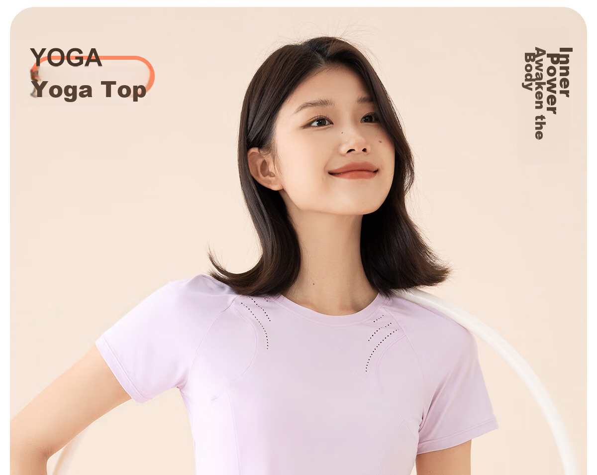 361° Sports Fitness Yoga Top for Women, Spring And Summer Running Pilates Workout Short-Sleeve T-Shirt, High-Quality Quick-Dry Yoga Wear 4