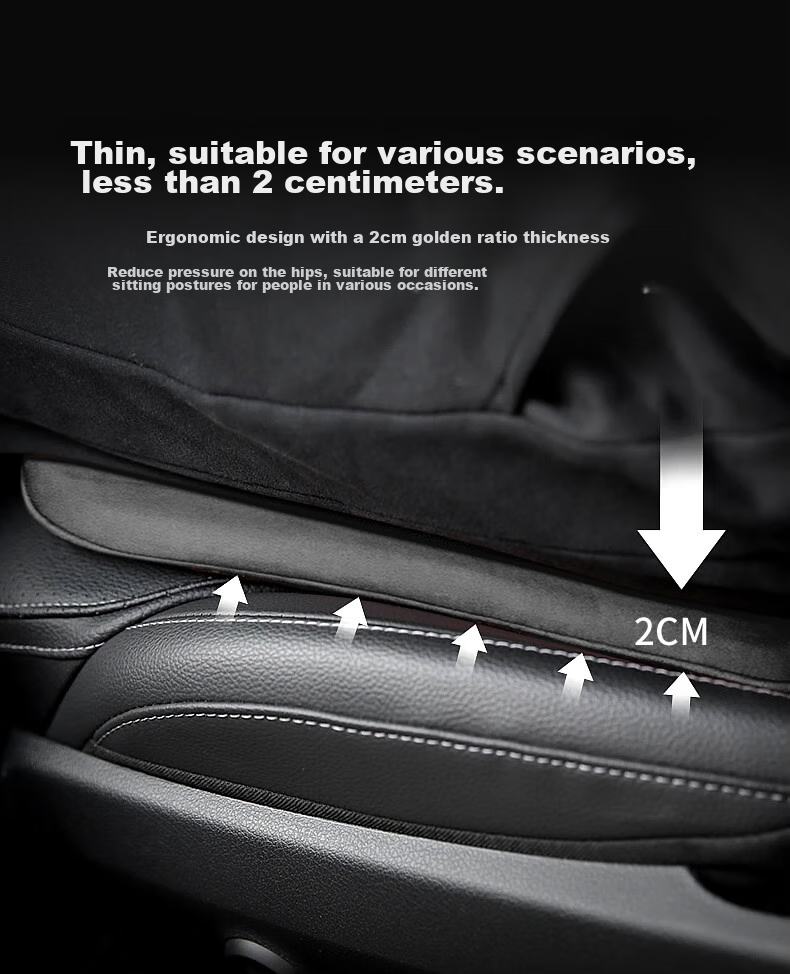 BIMLL Car Seat Cushion, Suede Single Piece, All-Season Universal, Summer And Winter, Memory Foam, Height-Increasing, Breathable for Office And Car Use 3