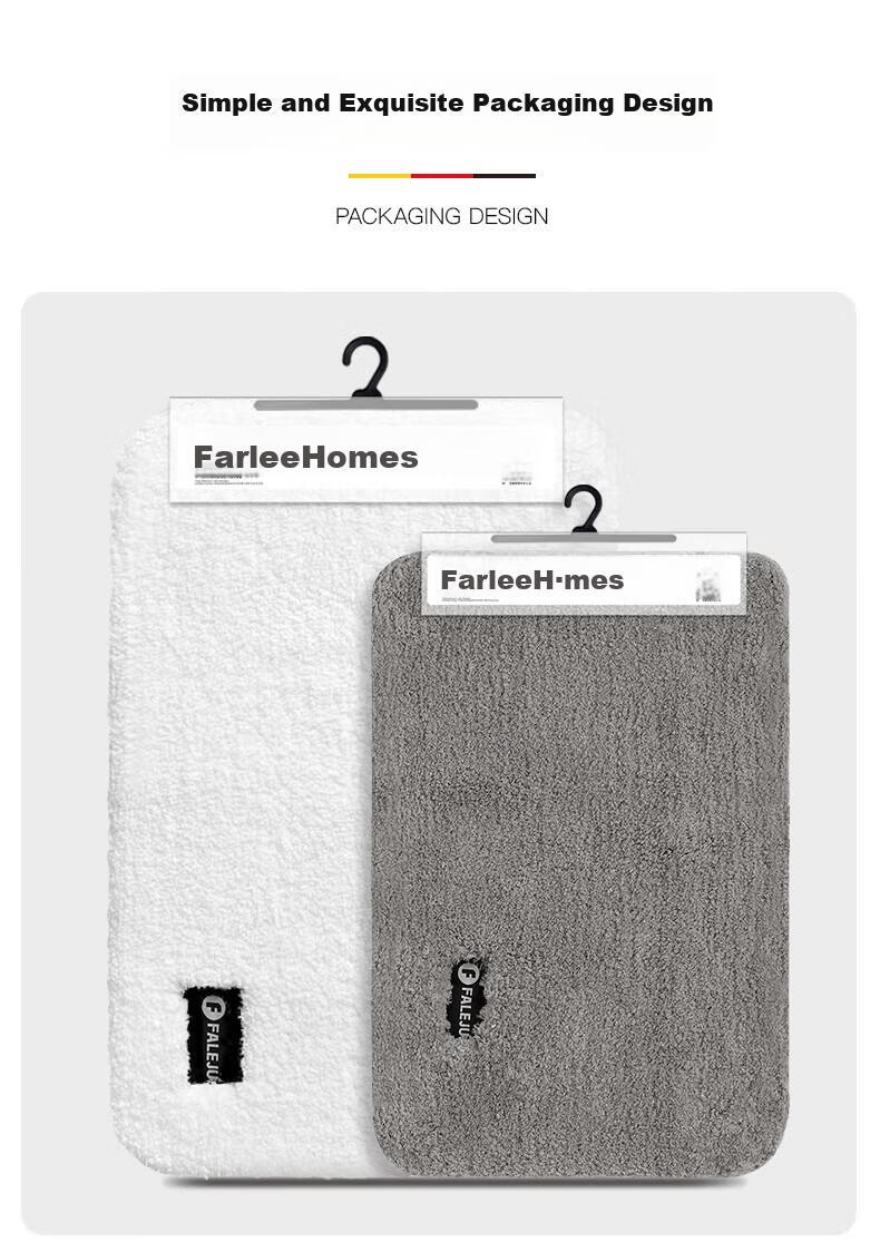 FARLEEHOMES Bathroom Mat, Absorbent Bath Mat, Toilet Entrance Foot Mat, Bedroom Living Room Carpet, Hotel Floor Towel 10
