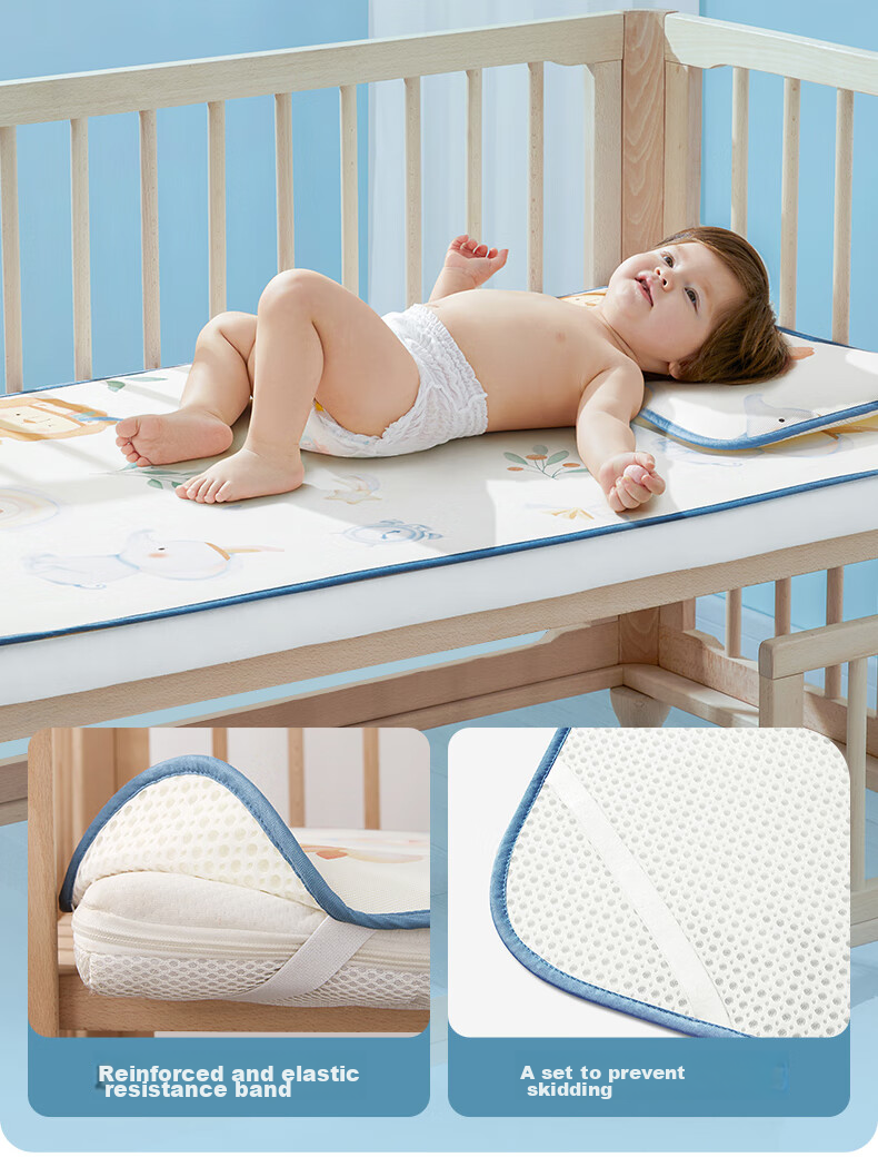 Betis Baby Breathable Ice Silk Cooling Mat Toddler Kindergarten Nap Bed Mat Forest Adventure 100*56cm 22