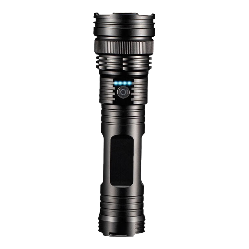 SkyFire Flashlight with High Brightness, Zoomable Lens, Long-Range Beam, Searchlight, Laser, Ultra-Long Battery Life, Long-Range 20000mAh