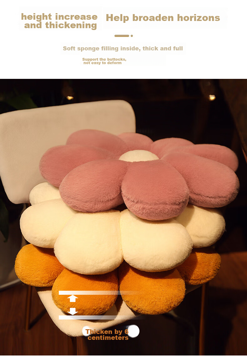 Fanyejia Chair Cushion, Instagram-Style Sunflower Pillow, Sofa Living Room Cushion, Bay Window Backrest, Car Seat Cushion, Practical Gift 3