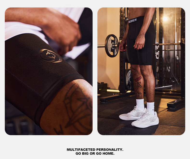 RIGORER Temperature-Adjustable Shorts, Men's Compression Pants, Basketball Quick-Dry High-Elasticity Knee-Length Undershorts, Running Tight-Fitting Pants, Training 7/8 Length Shorts 11