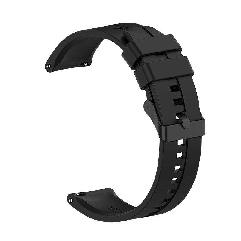 MSSM Compatible Huawei Watch Band for Watch5/4/gt6/6pro/5/4/3pro/gt Cyber, Skin-Friendly Silicone Watch Strap [Obsidian Black] 42/43mm Dial