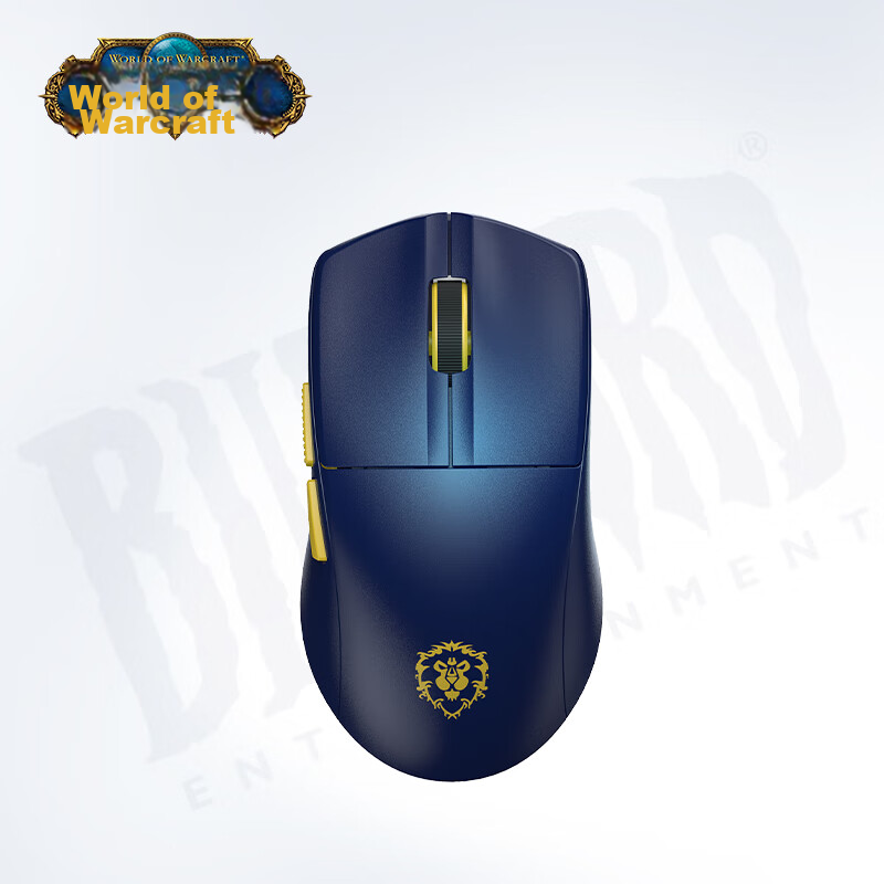 BLIZZARD YGK01 Official World of Warcraft Wireless Gaming Mouse, 2.4G Tri-Mode, 49g Lightweight Gaming Mouse - Alliance Blue