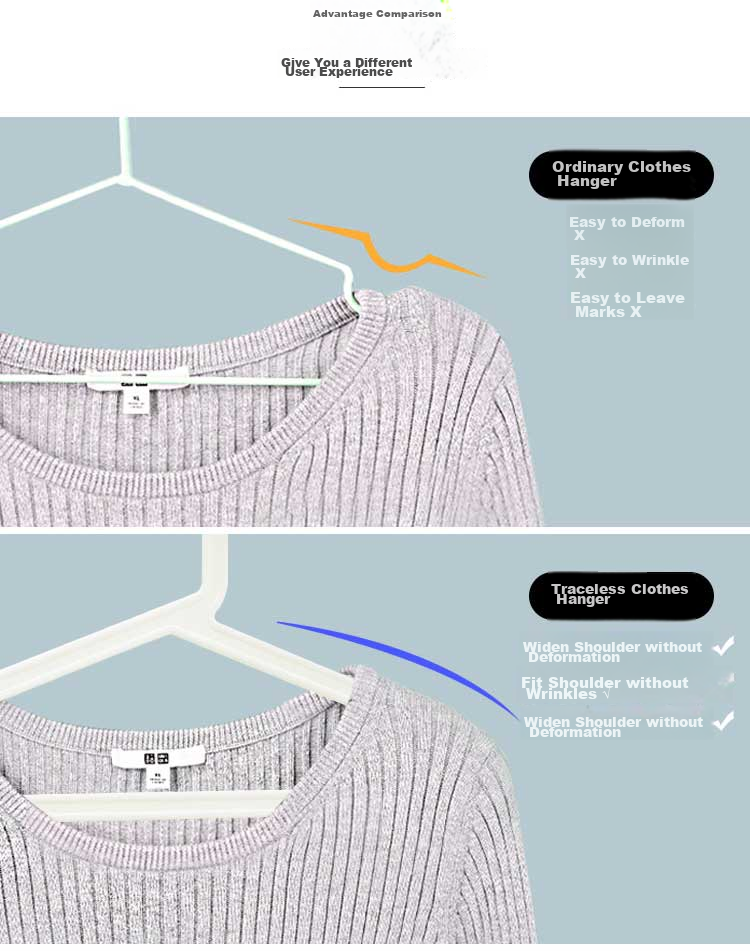Ourunzhe Hangers, Plastic Seamless Non-Slip Drying Rack, Suitable for Both Wet And Dry Use, Simple Hanger Design, Small Clothes Support, Pack of 10 3