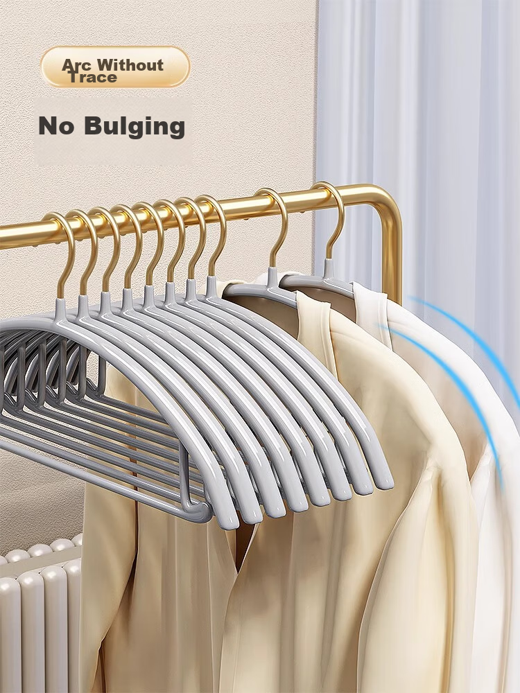 YOUQIN Luxury Hangers for Home Use, Non-Slip Clothes Hangers with Shoulder Protection, Multi-Functional Drying Rack for Clothes Storage And Hanging 2