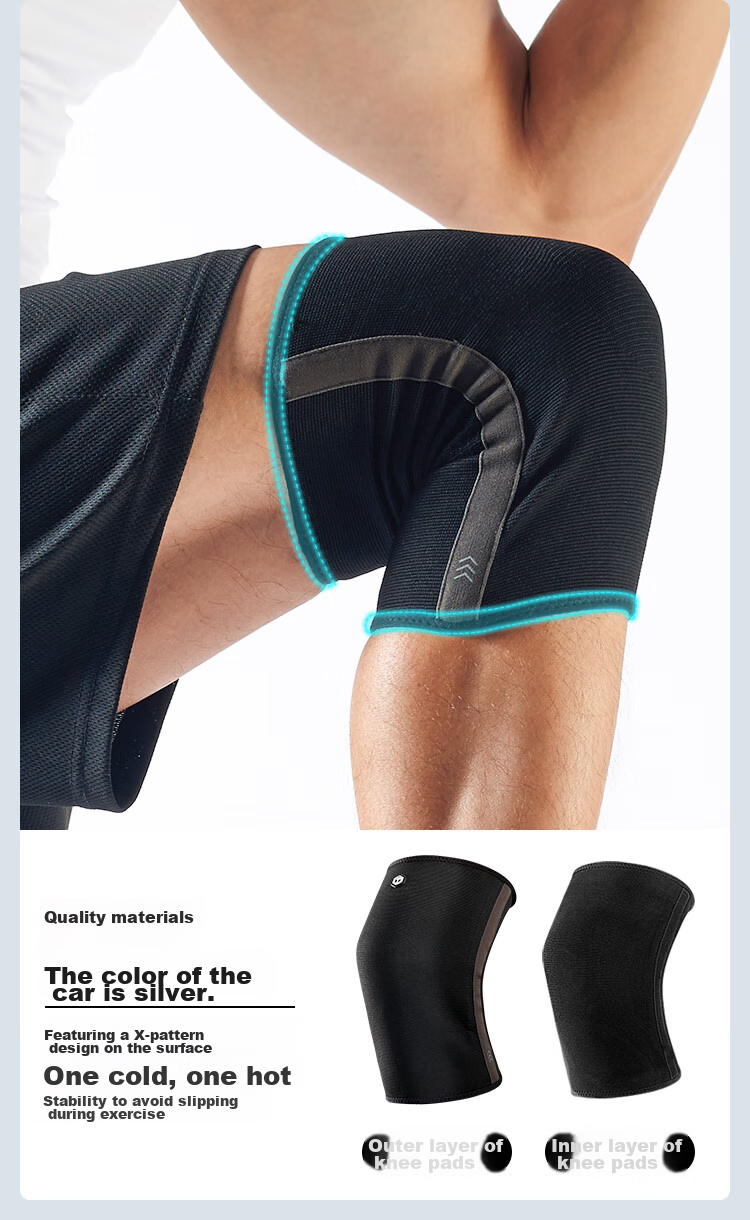 JD Original X100 Knee Brace, Professional Sports Support, Warmth, for Running, Basketball, Badminton, Hiking, Meniscus Protection, Specialized, Black M 16