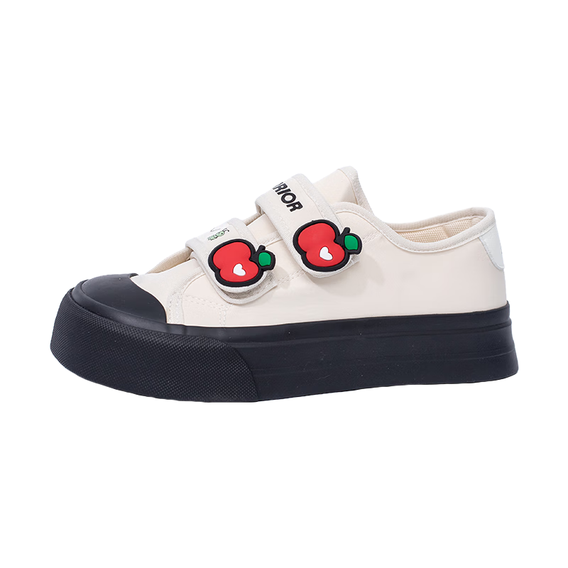 Warrior Women's Lightweight Canvas Shoes Magic Tape Casual Shoes L440BR Beige Size 39