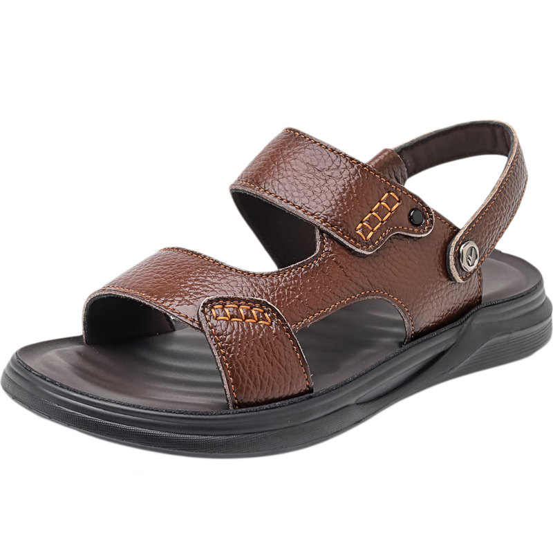 Warrior Sandals for Men, Dual-Wear Sports Sandals, Wear-Resistant Beach Shoes WSL(WZ)-1352 Brown Size 43