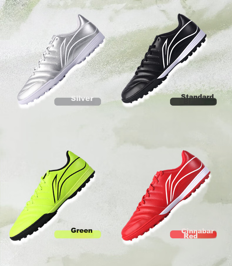 Li-Ning Soccer Shoes for Adults, Men And Women, TF Turf Cleats, Youth And Children's Professional Competition Training Summer Shoes, Non-Slip Cleated Shoes Size 42 4