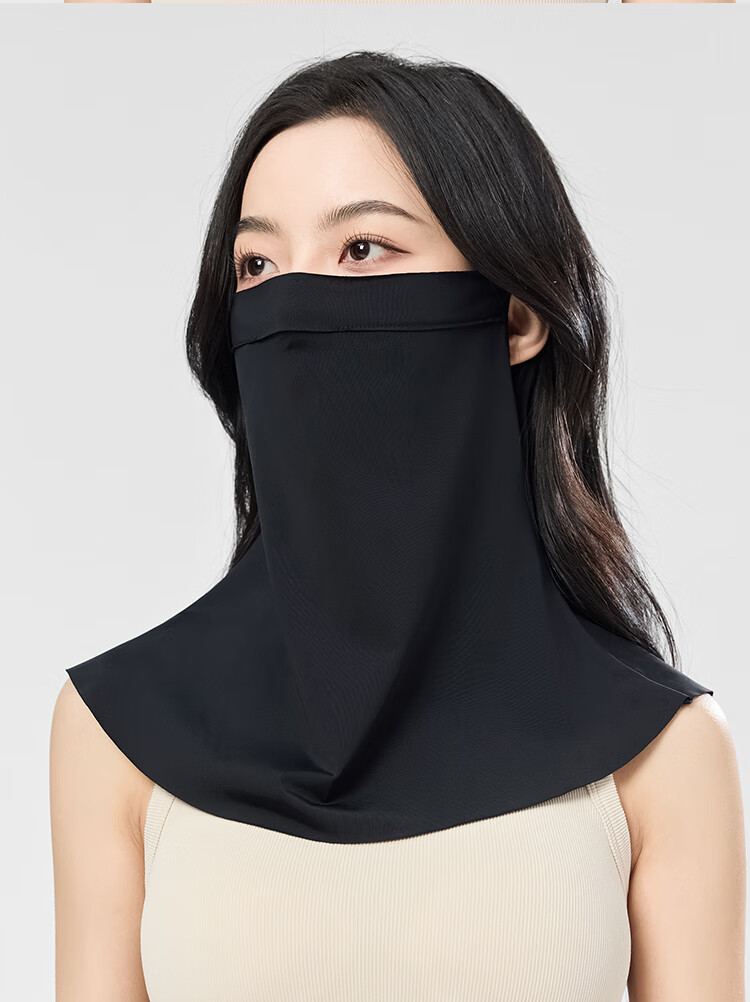 JIUMU Ice Silk Sun Protection Face Mask for Women, Summer UV-Resistant Sunshade Veil, Neck Guard for Driving, Breathable Full-Face Mask 13