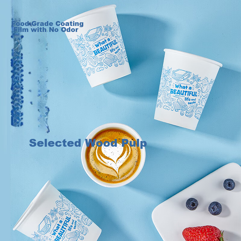 YOUAO Disposable Paper Cups, 1000 Count, 210ml, Thickened, Eco-Friendly, Boxed