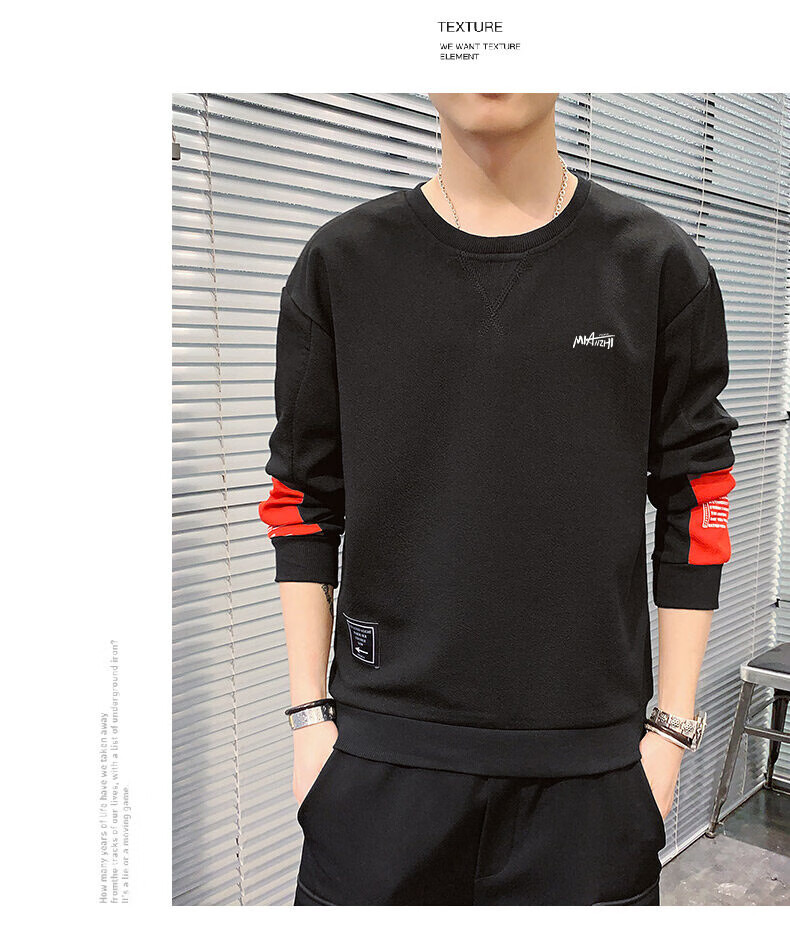 Mianzhi Men's Sweatshirt, Spring And Autumn Outdoor Sports Versatile Long-Sleeve Thin Undershirt, White, XL 11