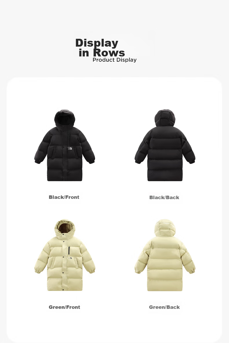Zuoxi Boys' down Jacket, Long Style, Thickened New Design, Children's White Duck Down, Extreme Cold Black Gold Coat, Black, Size 110, New Year's Outfit 16