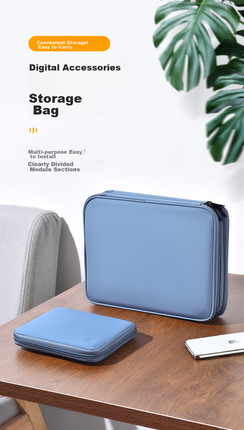 DiyiGongfang Multifunctional Digital Accessory Storage Bag for Charging Cables, Power Banks, Portable Hard Drives, Headphones, USB Drives, USB Flash Drives, Power Adapters, Data Cables, Charging Cables, Portable Protective Case, Travel Organizer Bag 1
