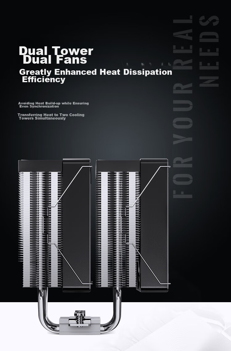 JONSBO CR-3000ARGB Version CPU Air Cooler (Dual Tower Dual Fan / Nickel-Plated 7 Heat Pipes / Motherboard ARGB Sync / PWM / Multi-Platform / Thermal Paste Included) 8