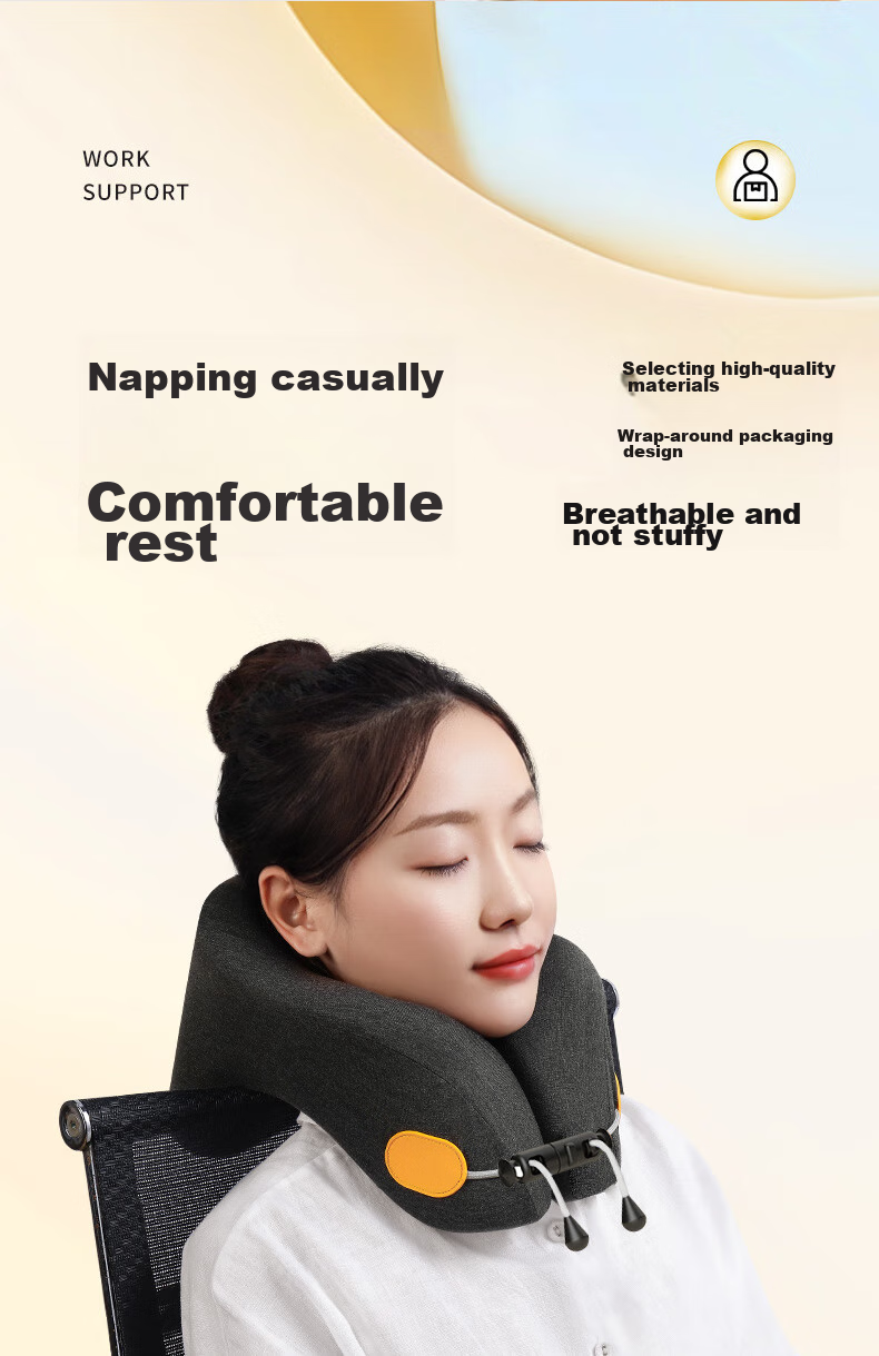 YUZHAOLIN U-Shaped Pillow for Adults, Travel Portable Nap Pillow for Men And Women, Car High-Speed Rail Airplane Neck-Specific Cervical Pillow 7