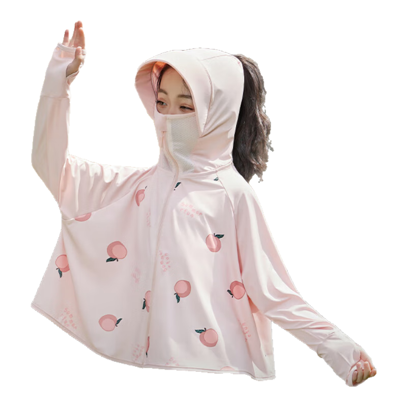 Moremerry Children's Sun Protection Clothing, Boys And Girls Sun Protection Garment, Summer Ice Silk Cool Feeling Baby Sun Protection Jacket Shawl, Polar Bear, L