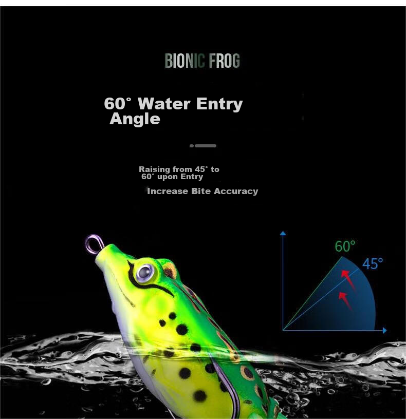 Feimiao Leiwala Lure Bait Set of Three (Large, Medium, And Small) Long-Casting Bionic Frog Lure for Targeting Black Fish, Specialized Artificial Bait 3