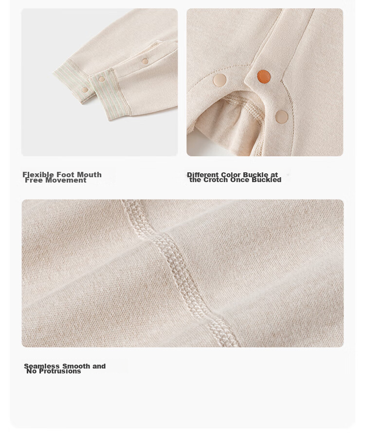 Babylove Infant Romper Spring And Autumn Style, Pure Cotton Baby Onesie, Home Wear, Crawling Suit, Long-Sleeved Colored Cotton, Newborn Clothing 6