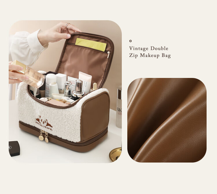 Lehuolvxing Portable Cosmetic Bag for Women, 2026 New Stylish Toiletry And Skincare Organizer, Large Capacity Waterproof Travel Set 19